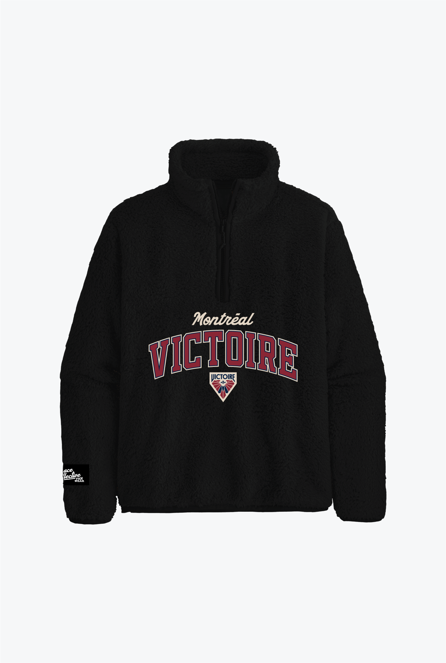 Montreal Victoire High Pile Fleece Quarter Zip - Black
