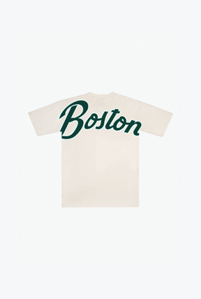 Boston Fleet Spirit Schriftzug Kinder-T-Shirt (schweres Material) - Elfenbein