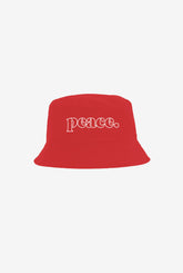Peace Basics Bucket Hat - Red