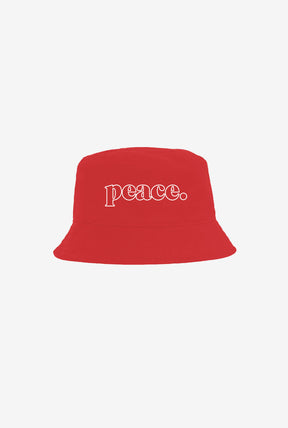 Peace Basics Bucket Hat - Red