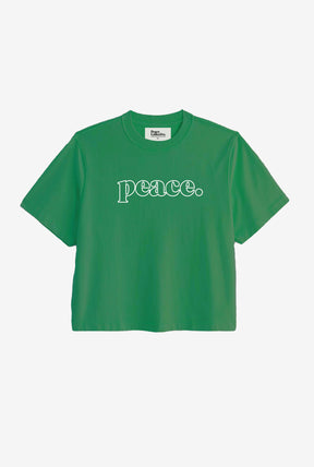 Peace Basics Cropped T-Shirt - Green