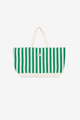Peace Basics Striped Tote Bag - Green