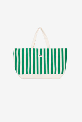 Peace Basics Striped Tote Bag - Green
