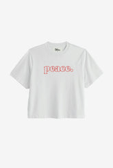 Peace Basics Cropped T-Shirt - White