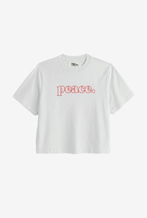 Peace Basics Cropped T-Shirt - White