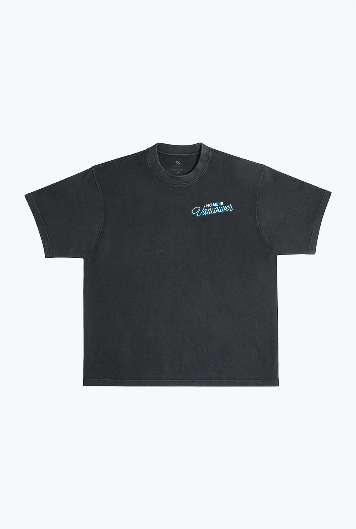 Home is Vancouver Heavyweight Garment Dyed T-Shirt - Black