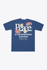 Resistance in Bloom Schwergewichtiges T-Shirt – Marineblau