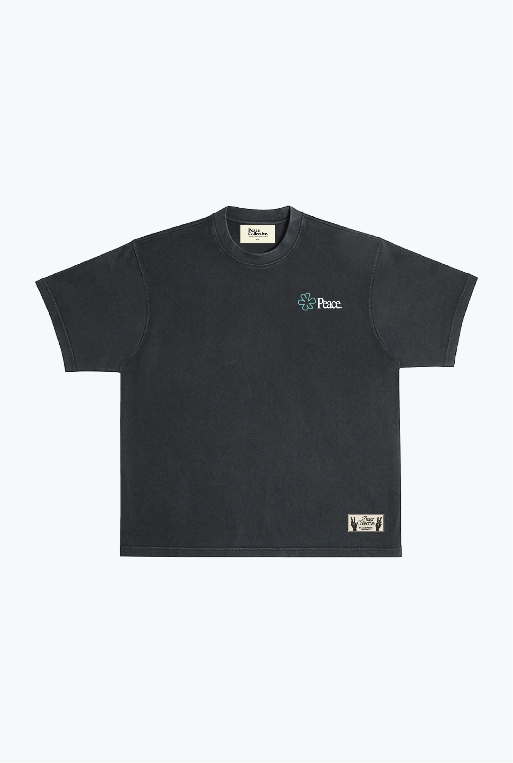 Show Love Heavyweight Garment Dyed T-Shirt - Black