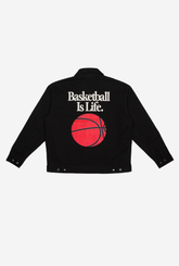 Basketball is Life Work Jacket - Off Black