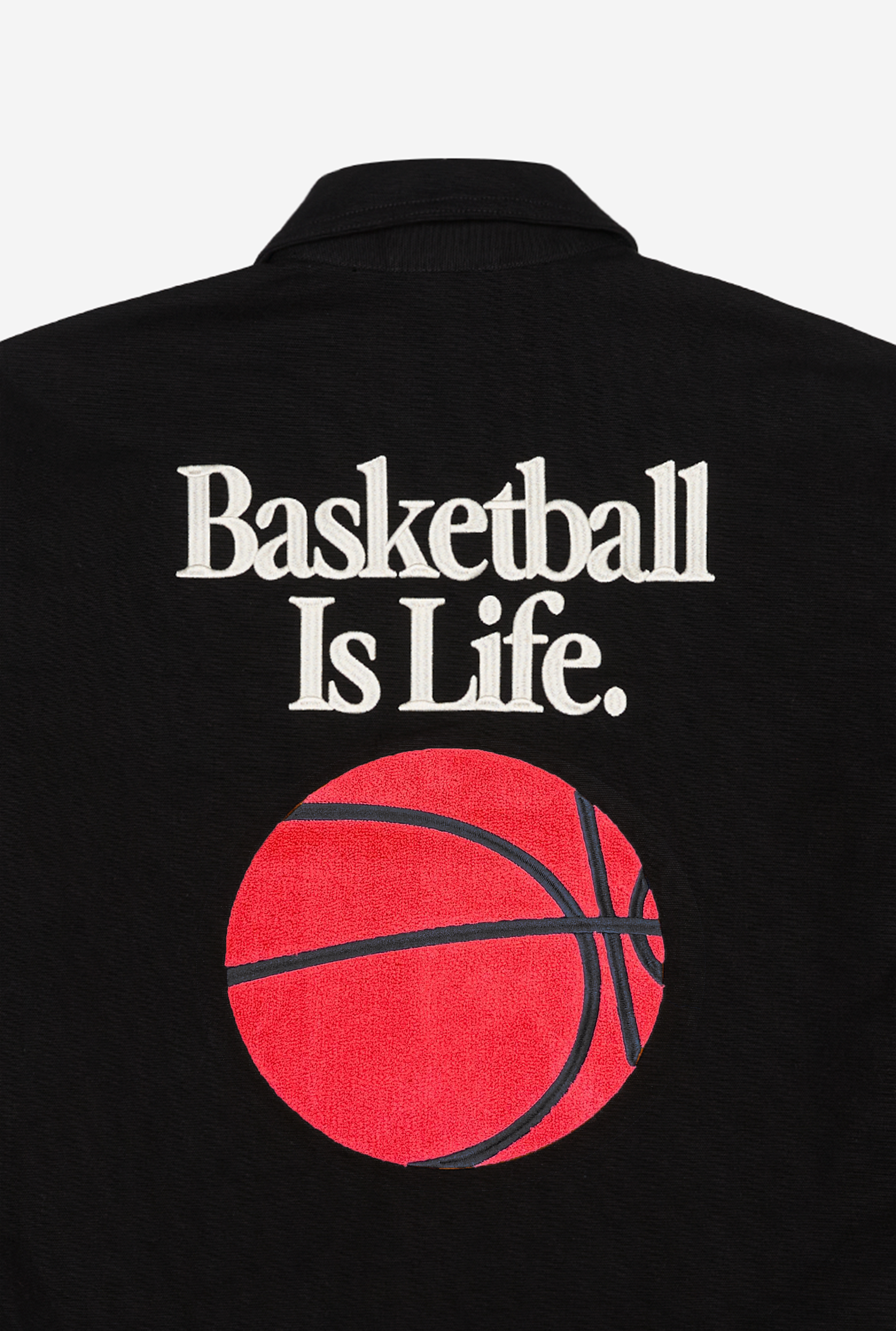 Basketball is Life Work Jacket - Off Black