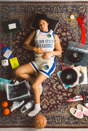 Golden State Warriors Knit Basketball Shorts - Ivory