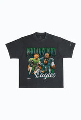 Philadelphia Eagles Vintage Heavyweight Garment Dyed T-Shirt - Black