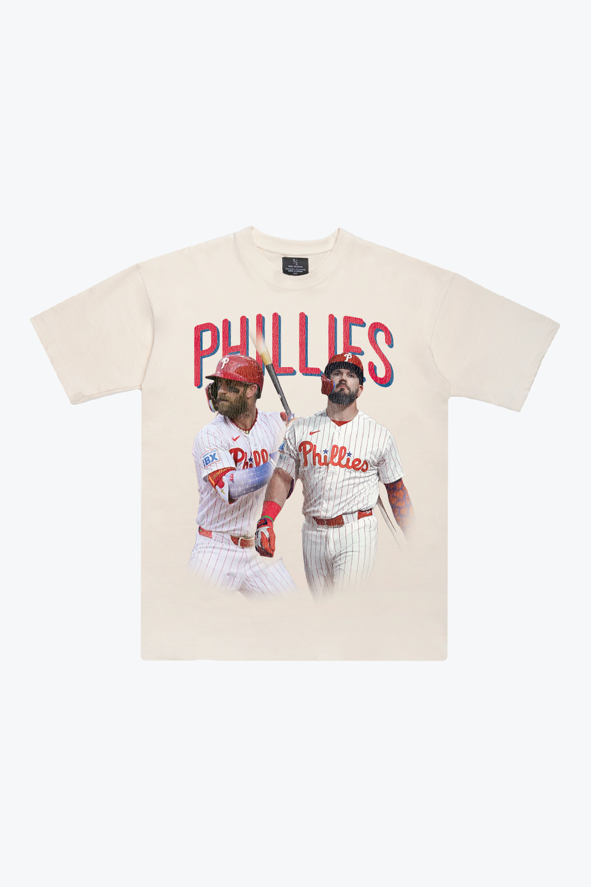 Philadelphia Phillies Team Heavyweight T-Shirt - Ivory