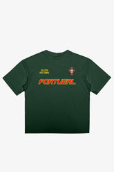 T-shirt vert avec le logo du Tricolore portugais