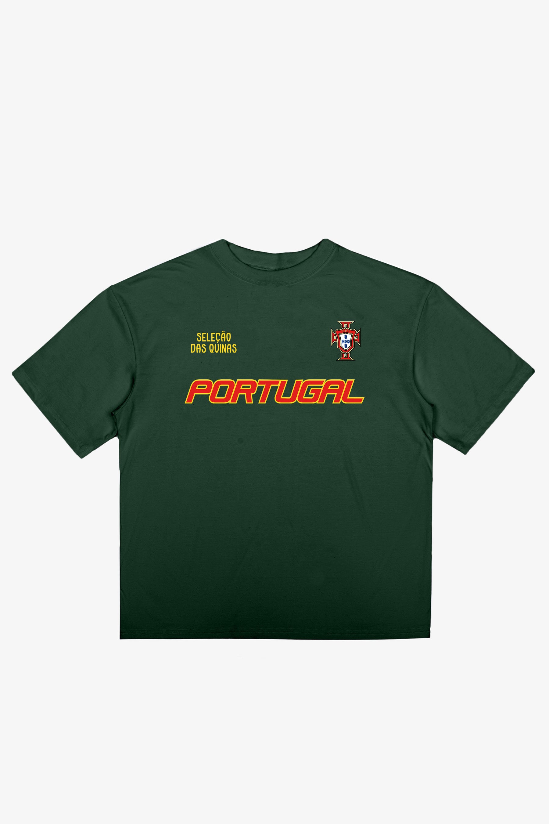 T-shirt vert avec le logo du Tricolore portugais