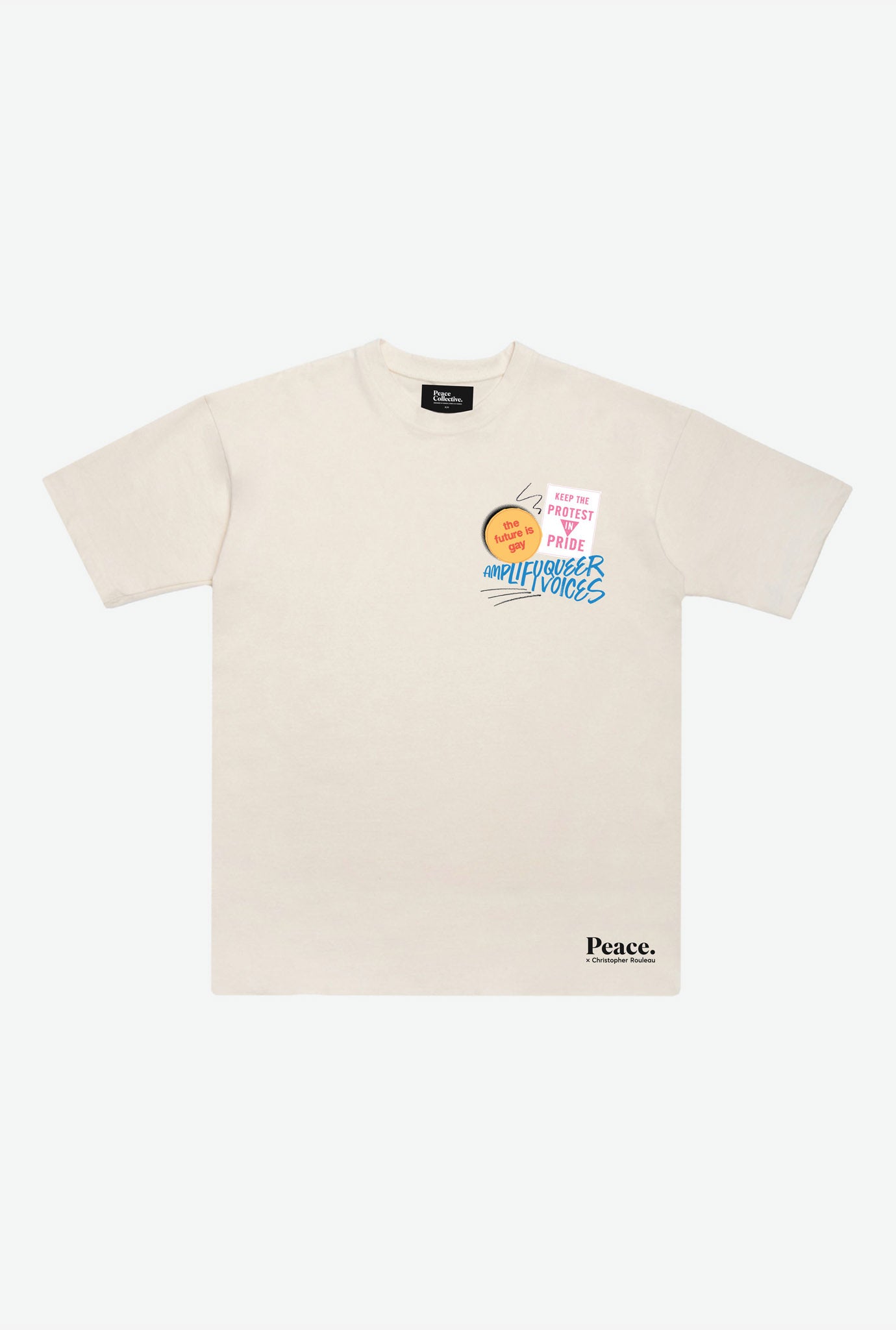 P/C x Christopher Rouleau: Pride Heavyweight T-Shirt - Ivory