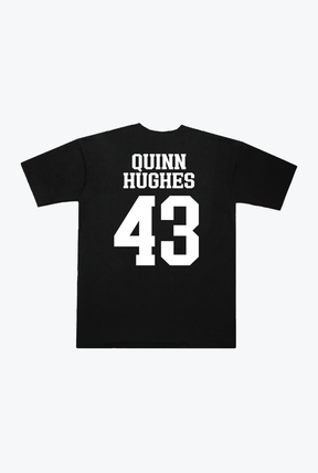 Quinn Hughes Memorial Heavyweight T-Shirt - Black