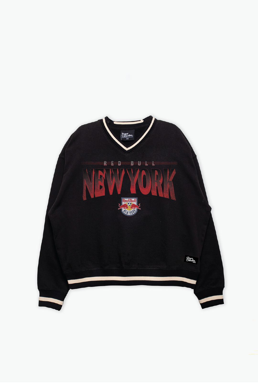 New York Red Bulls V-Neck Heavyweight Crewneck - Black