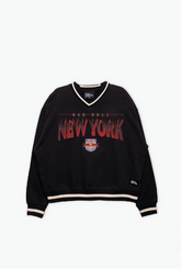 New York Red Bulls V-Neck Heavyweight Crewneck - Black