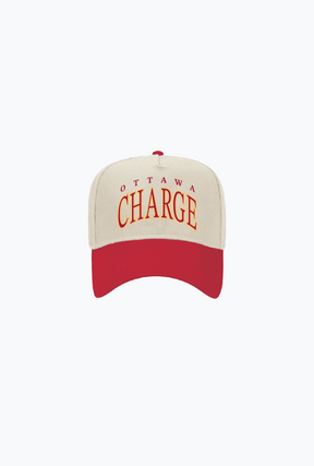 Ottawa Charge A-Frame Cap - Ivory / Red