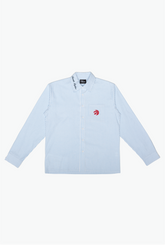Toronto Raptors Long Sleeve Poplin Shirt - White / Blue
