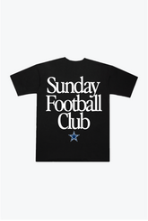 Dallas Cowboys Sunday Football Club Heavyweight T-Shirt - Black