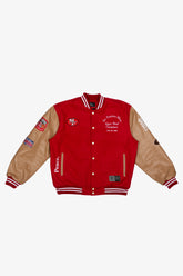 Super Bowl 1989 San Francisco 49ers vs. Cincinnati Bengals Varsity Jacket - Red