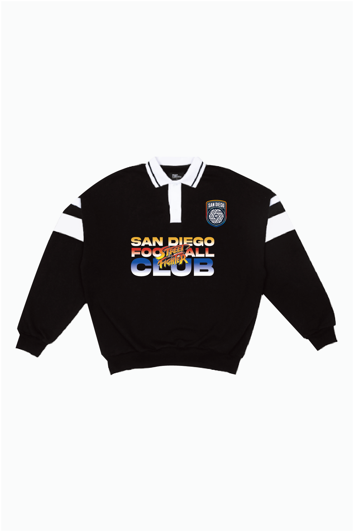 San Diego FC x Street Fighter Oversized Rugby - Black / White