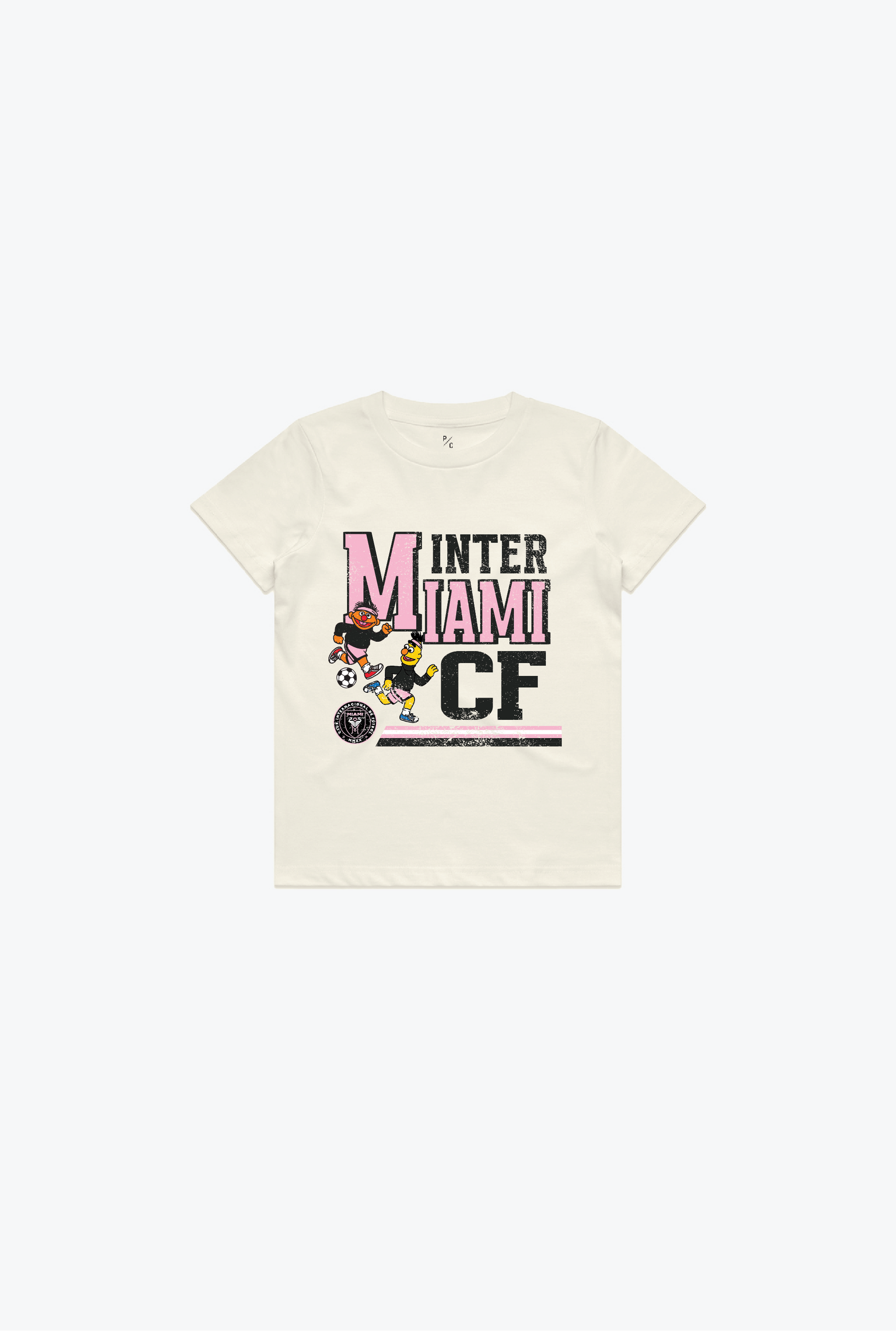 Inter Miami CF x Sesame Street Stacked Kids T-Shirt - Ivory