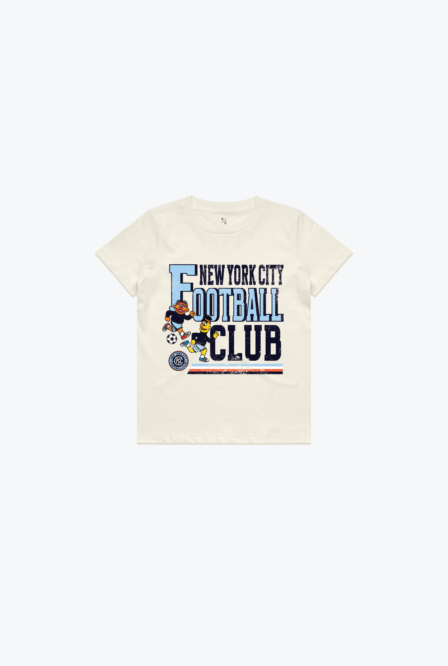 New York City FC x Sesame Street Stacked Kids T-Shirt - Ivory
