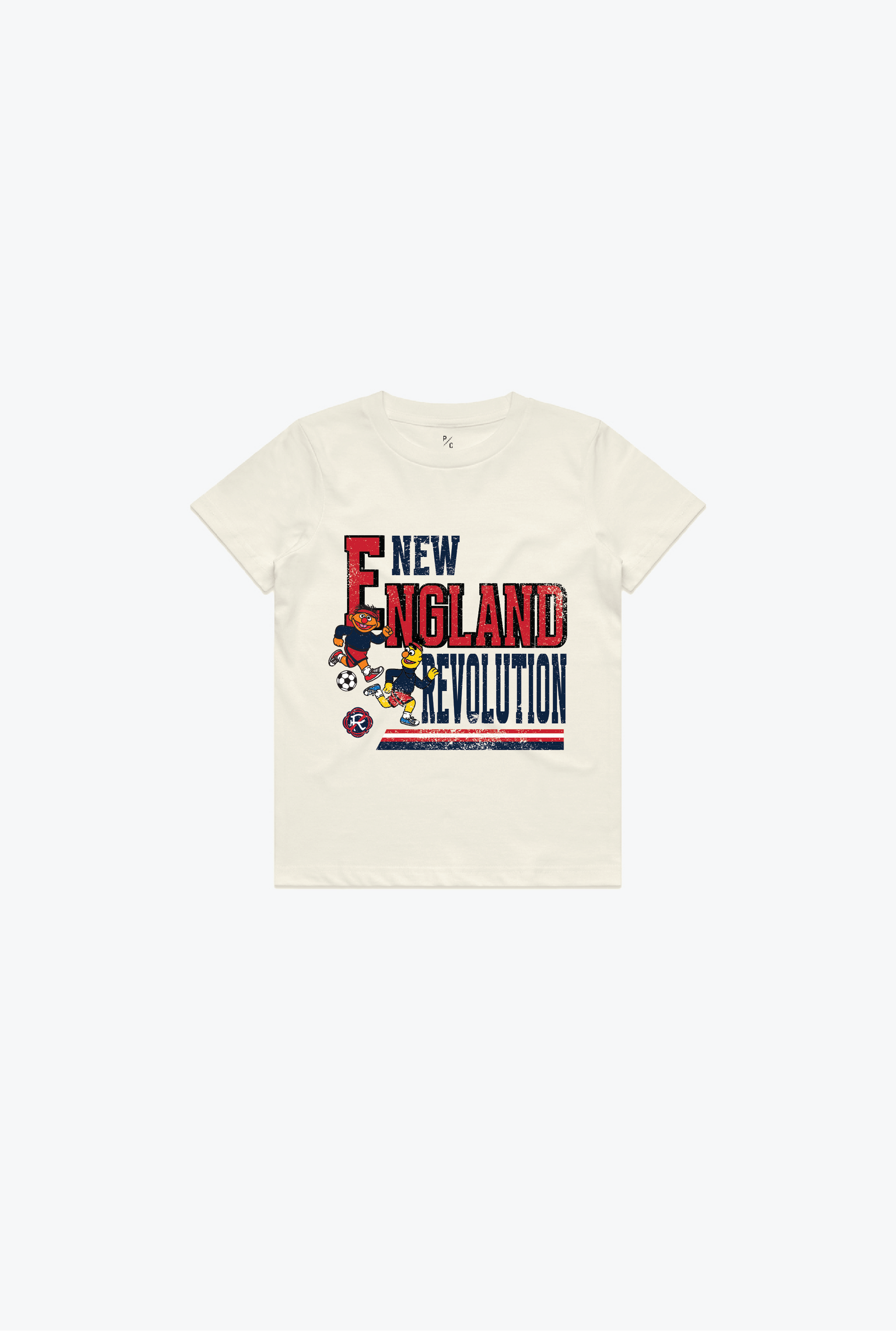 New England Revolution x Sesame Street Stacked Kids T-Shirt - Ivory