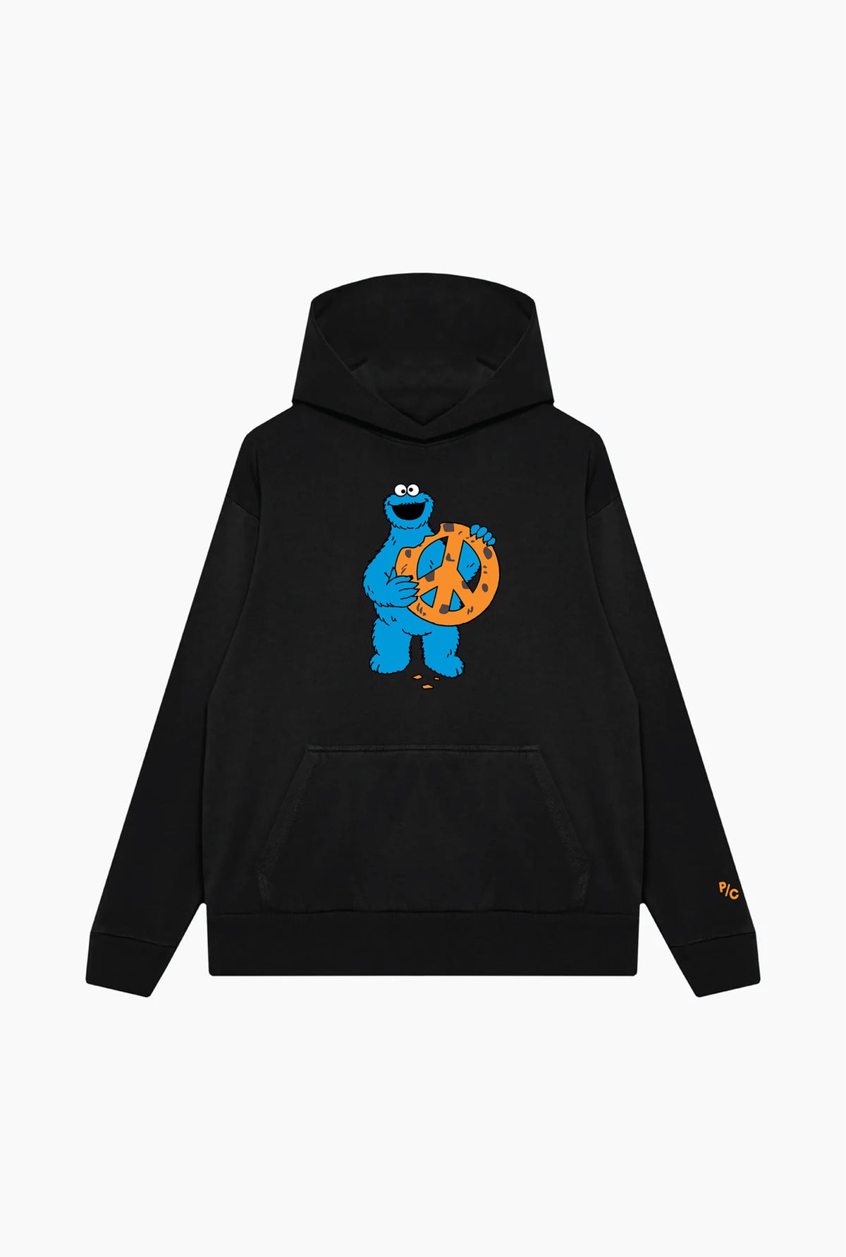 Sesame Street Cookie Monster Heavyweight Hoodie - Black