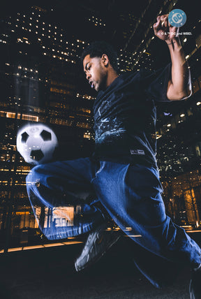 T-shirt noir épais teint en pièce, édition limitée US Soccer x DC Comics Bane