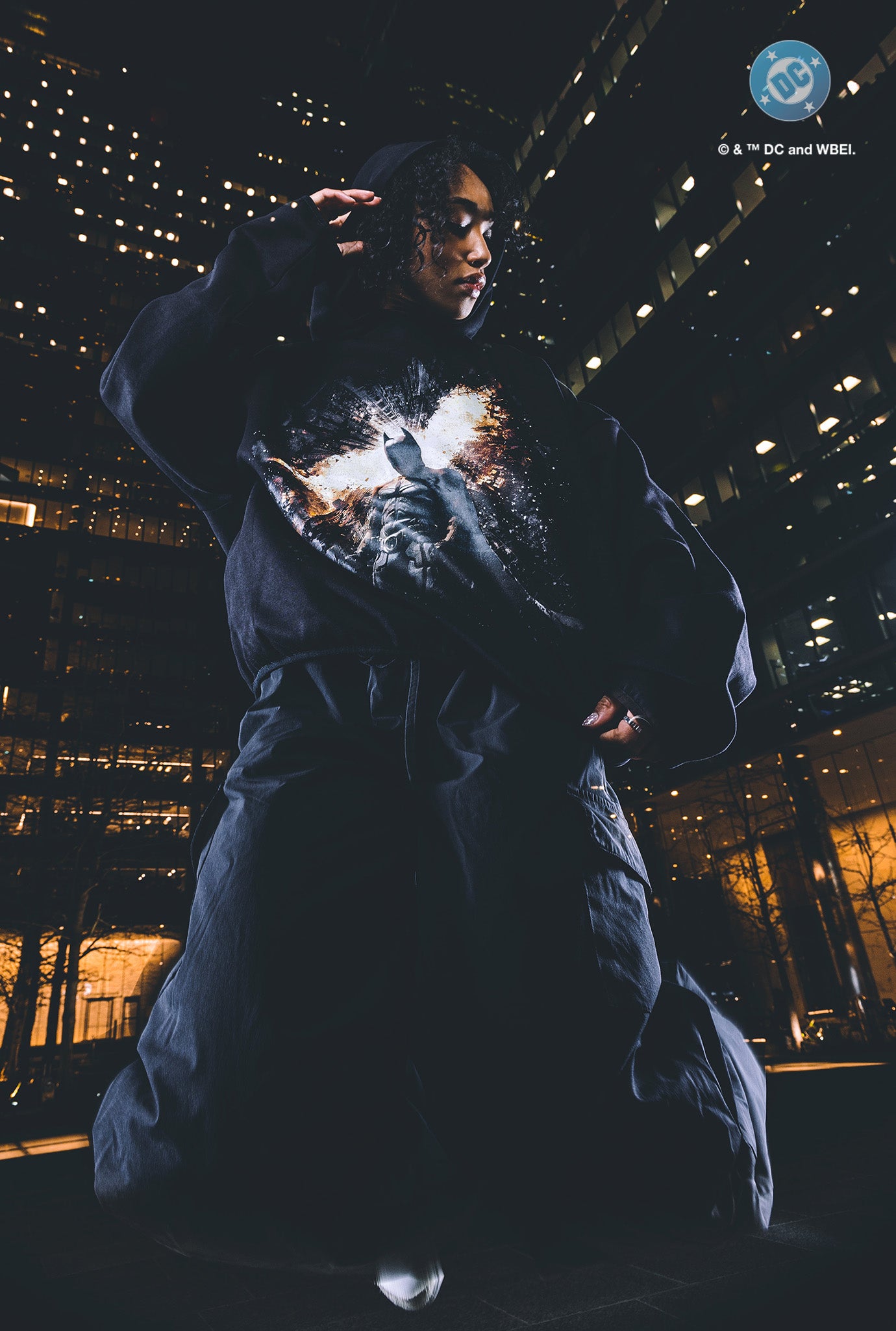 Sudadera relajada US Soccer x DC Comics The Dark Knight Rises - Negra