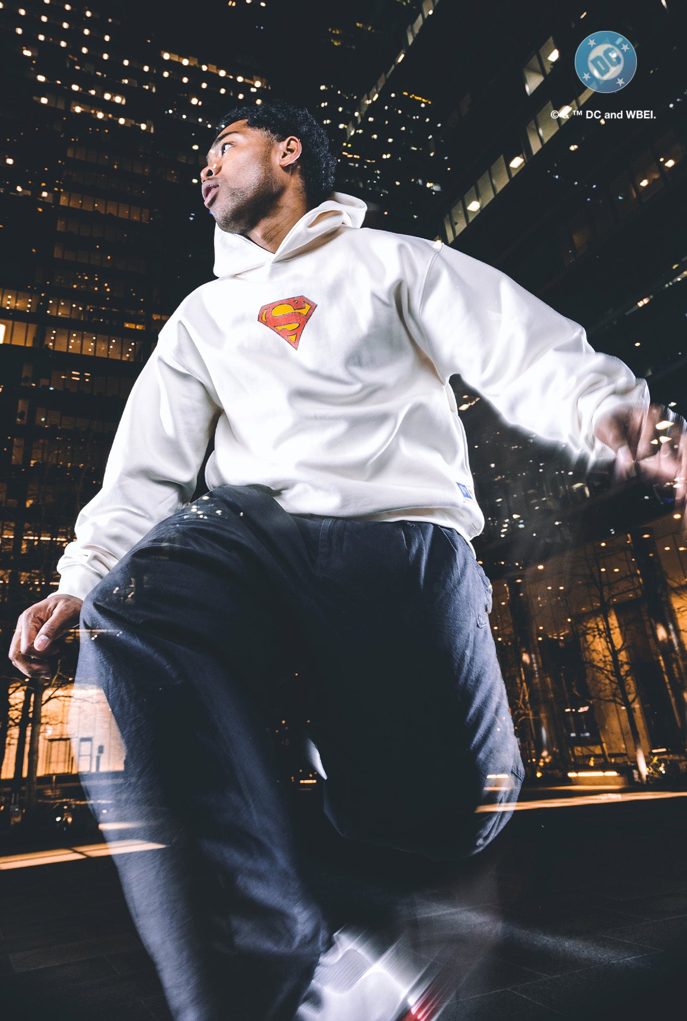 Sudadera Heavyweight US Soccer x DC Comics Superman Fuerza Para el Bien - Marfil