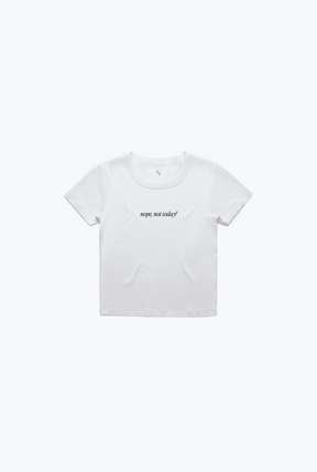 P/C x Smiley: Nope, not Today Baby Tee - White