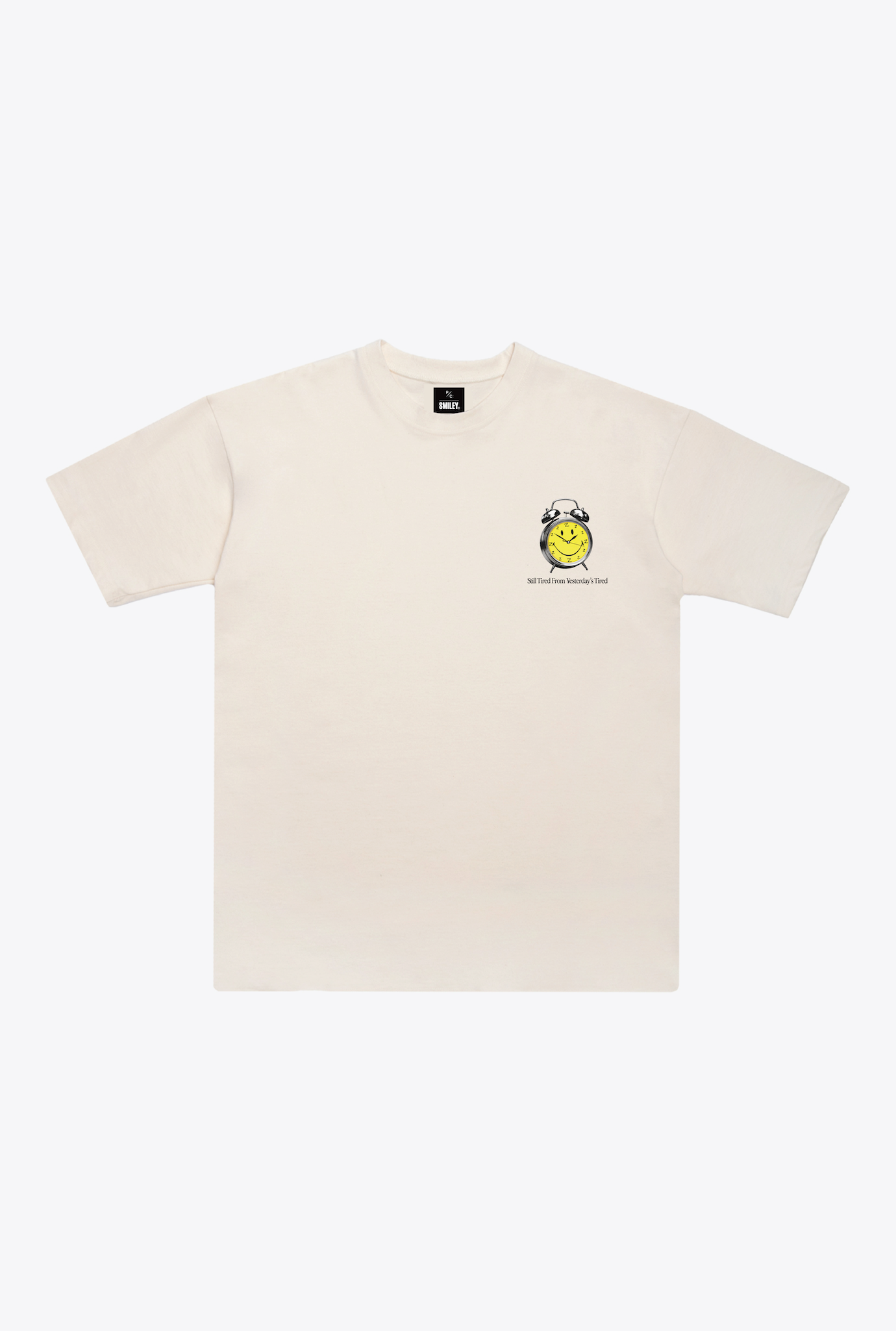 P/C x Smiley: Still Tired from Yesterday's Tired Heavyweight T-Shirt - Ivory