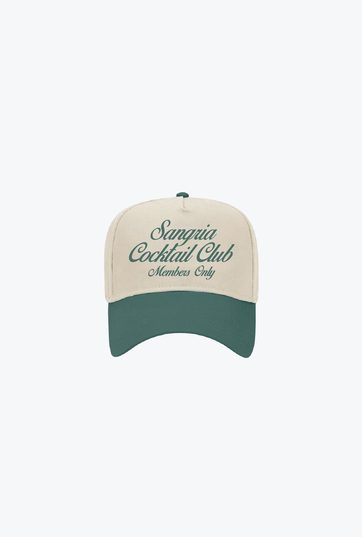 Sangria Cocktail Club A-Frame Cap - Forest Green/White