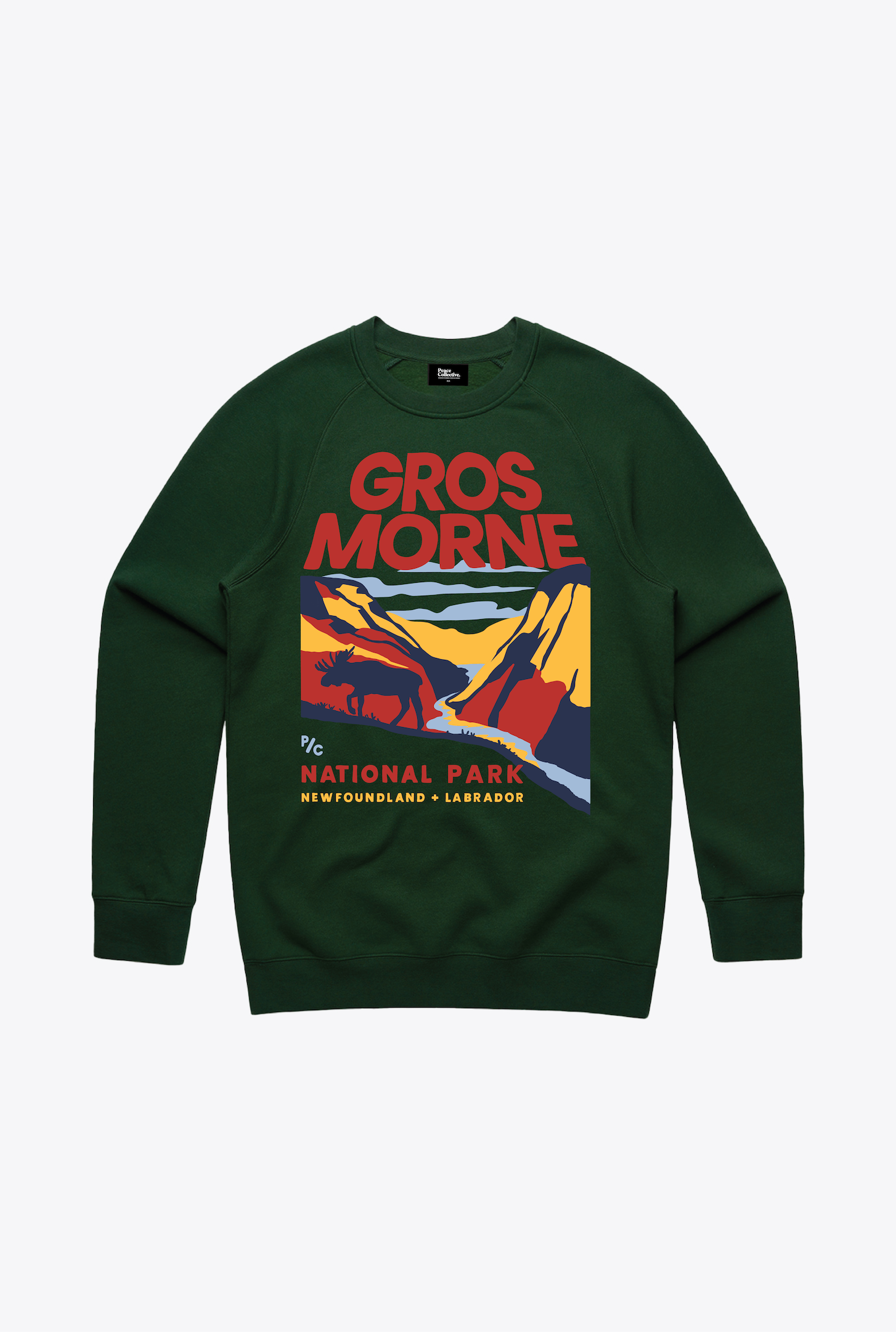 Gros Morne National Park Crewneck - Forest Green