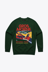 Gros Morne National Park Crewneck - Forest Green