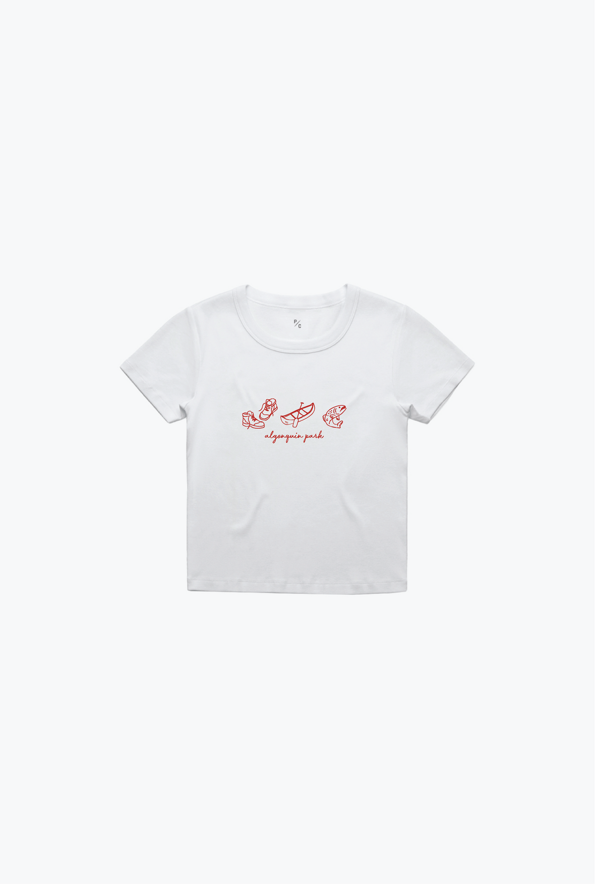 Baby-T-Shirt mit Algonquin Provincial Park-Motiv – Weiß