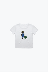 Vacances d'été Trash Teddy : T-shirt bébé ours en peluche barbecue - Blanc