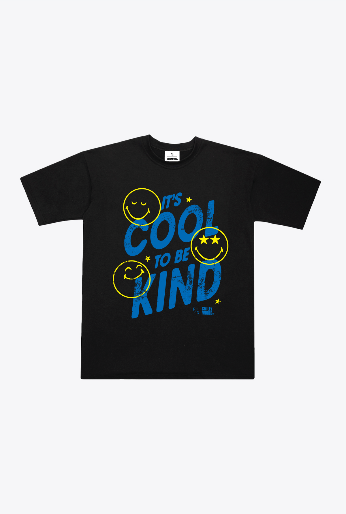 P/C x SmileyWorld It's Cool To Be Kind Heavyweight T-Shirt - Black