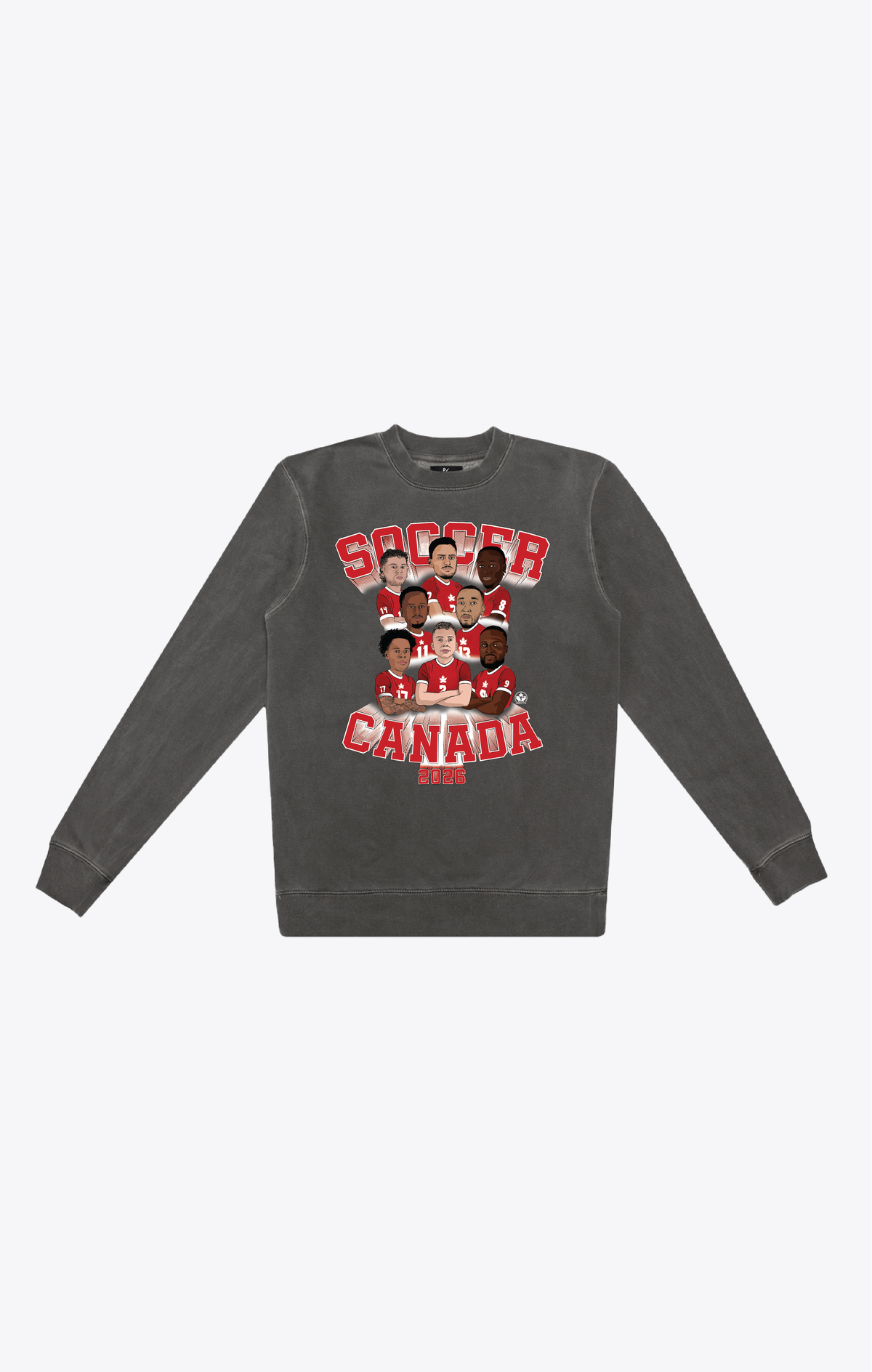 Soccer Canada Team Pigment Dye Crewneck - Black