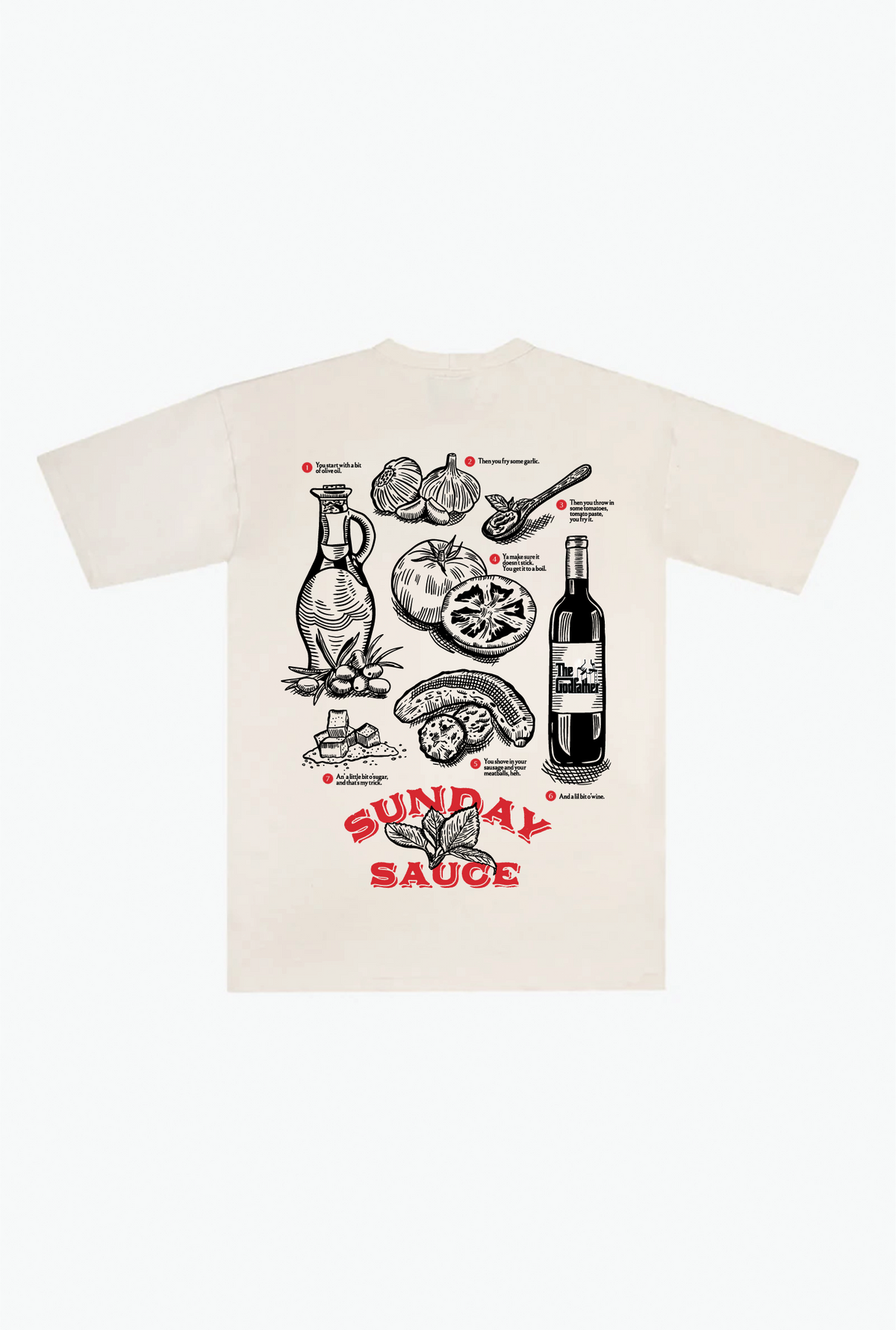 P/C x The Godfather Sunday Sauce Heavyweight T-Shirt - Ivory