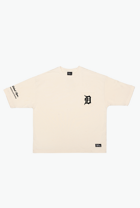 Detroit Tigers Preppy Heavyweight Pocket T-Shirt - Ivory