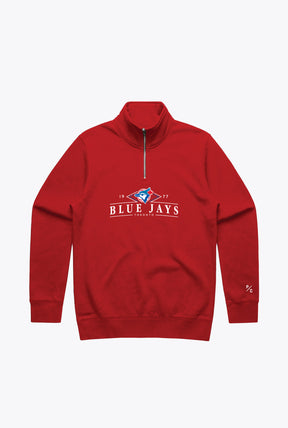 Toronto Blue Jays Quarter Zip - Red