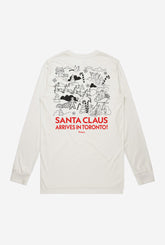 Santa Claus Arrives in Toronto Longsleeve T-Shirt - Ivory