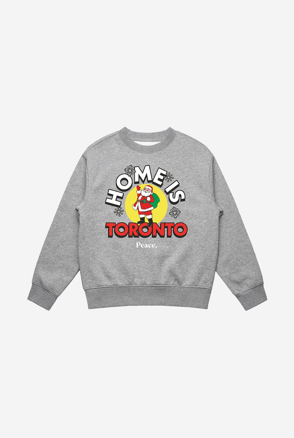 Home is Toronto Santa Claus Parade Kids Crewneck - Ash