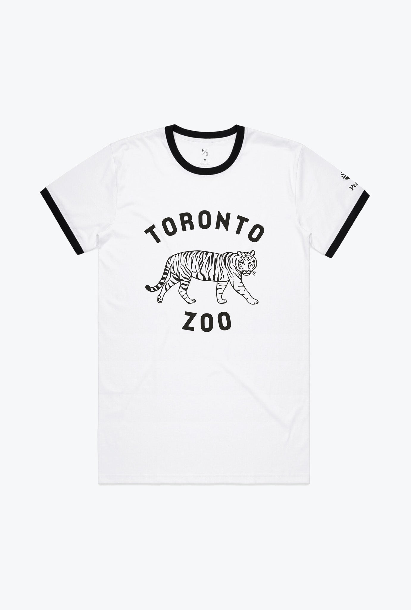 Toronto Zoo Ringer T-Shirt - Black / White